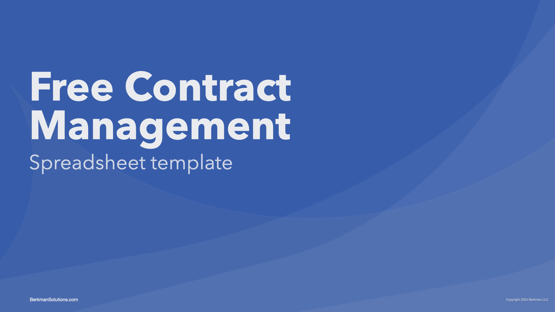 Free Contract Management Spreadsheet