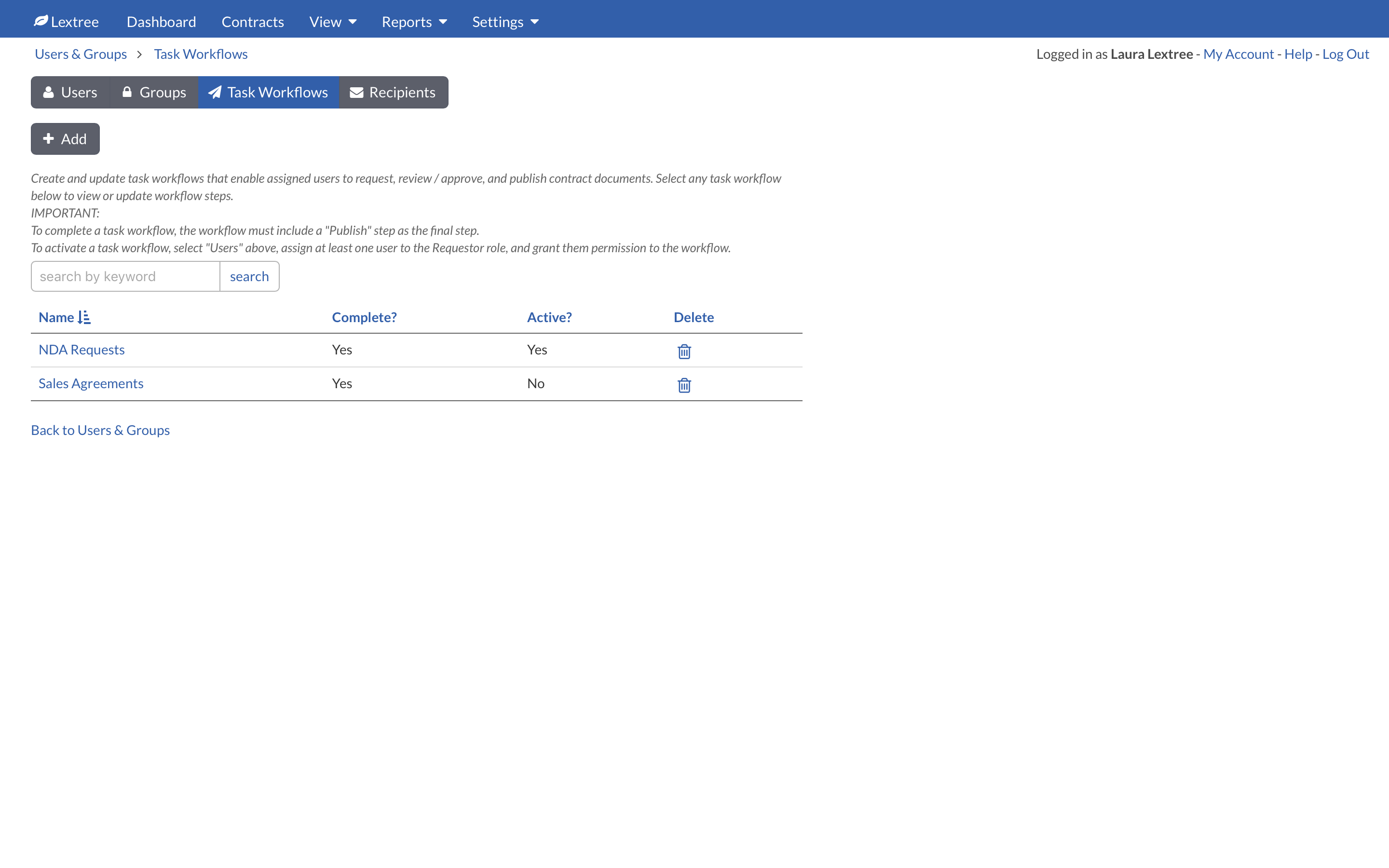 Task Workflows